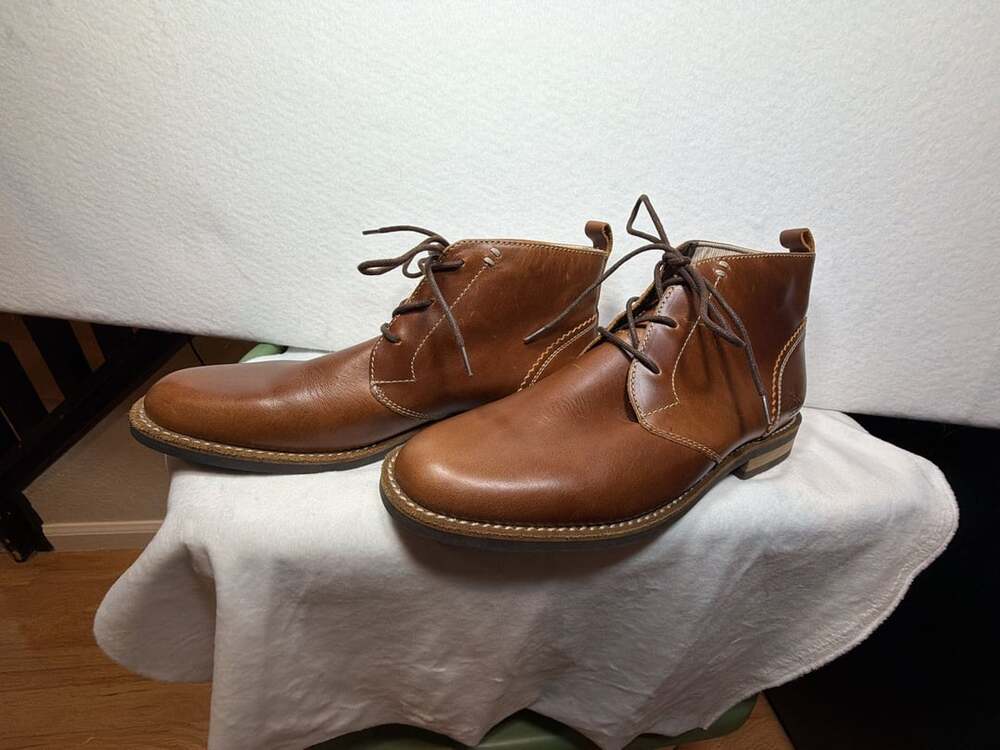 Original Penguin Monty Brown Leather Chukka Boots Men's Size 8 M